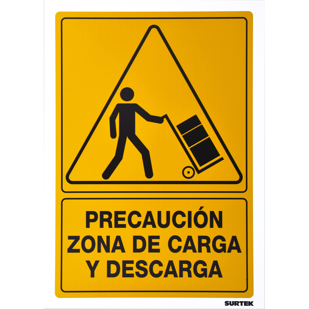 Señal "Precaución zona de carga y descarga", Surtek