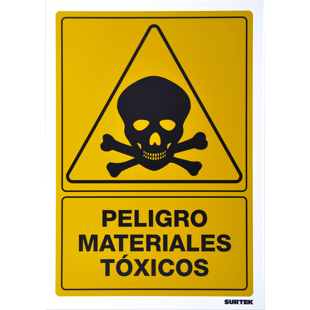 Señal "Peligro materiales tóxicos", Surtek