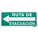 Señal "Ruta de evacuación" izquierda, Surtek