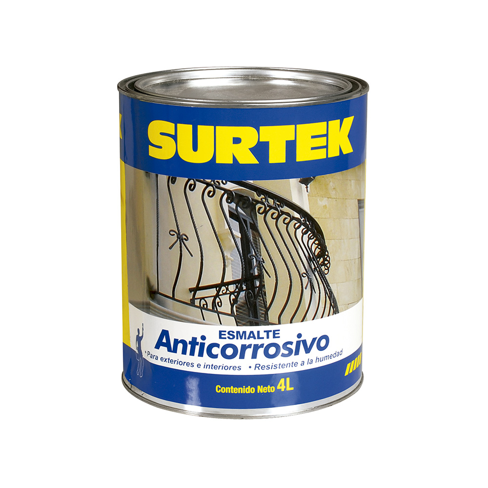 Esmalte anticorrosivo 4 Lt color negro, Surtek