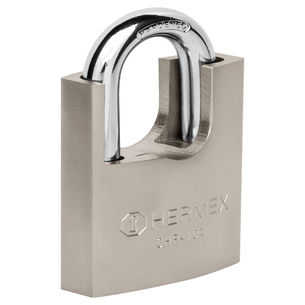 43003 / Candado de hierro 70 mm con coraza, llave anti-ganzúa, Hermex