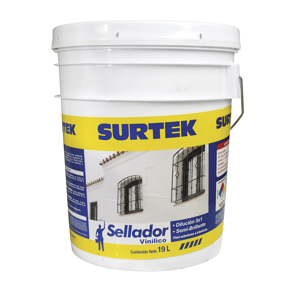 Sellador vinílico 19 Lt color blanco, Surtek