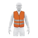 14426 / Chaleco de seguridad naranja con cintas de alta visibilidad, Truper