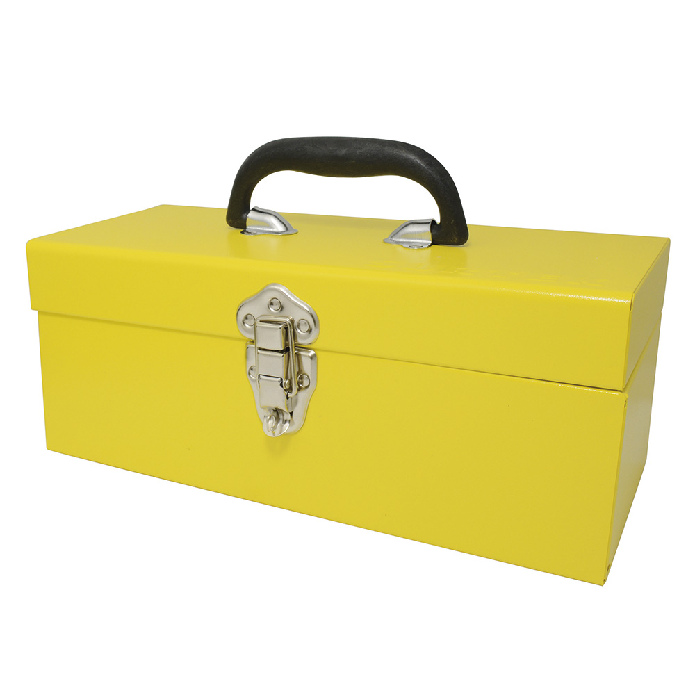 Caja portaherramientas metálica amarilla 17" x 6-1/4" x 6-1/4", Surtek