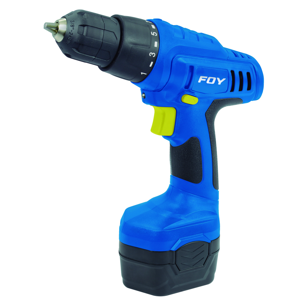 Taladro/atornillador 3/8" batería Ni-Cd 9.6V, Foy