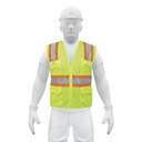 13476 / Chaleco de seguridad verde max visibilidad y 6 bolsas, Truper