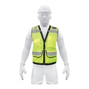 13484 / Chaleco seguridad reforzado verde con bolsas, XG, Expert