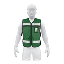 14664 / Chaleco brigadista con cintas reflejantes, color verde, Truper