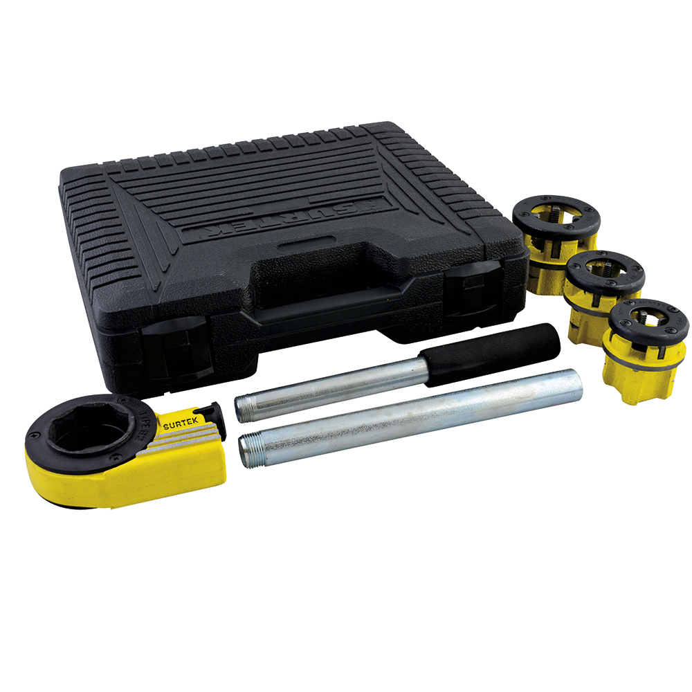 Juego de tarraja para tubos NPT 1/2" a 1",  4 piezas, Surtek