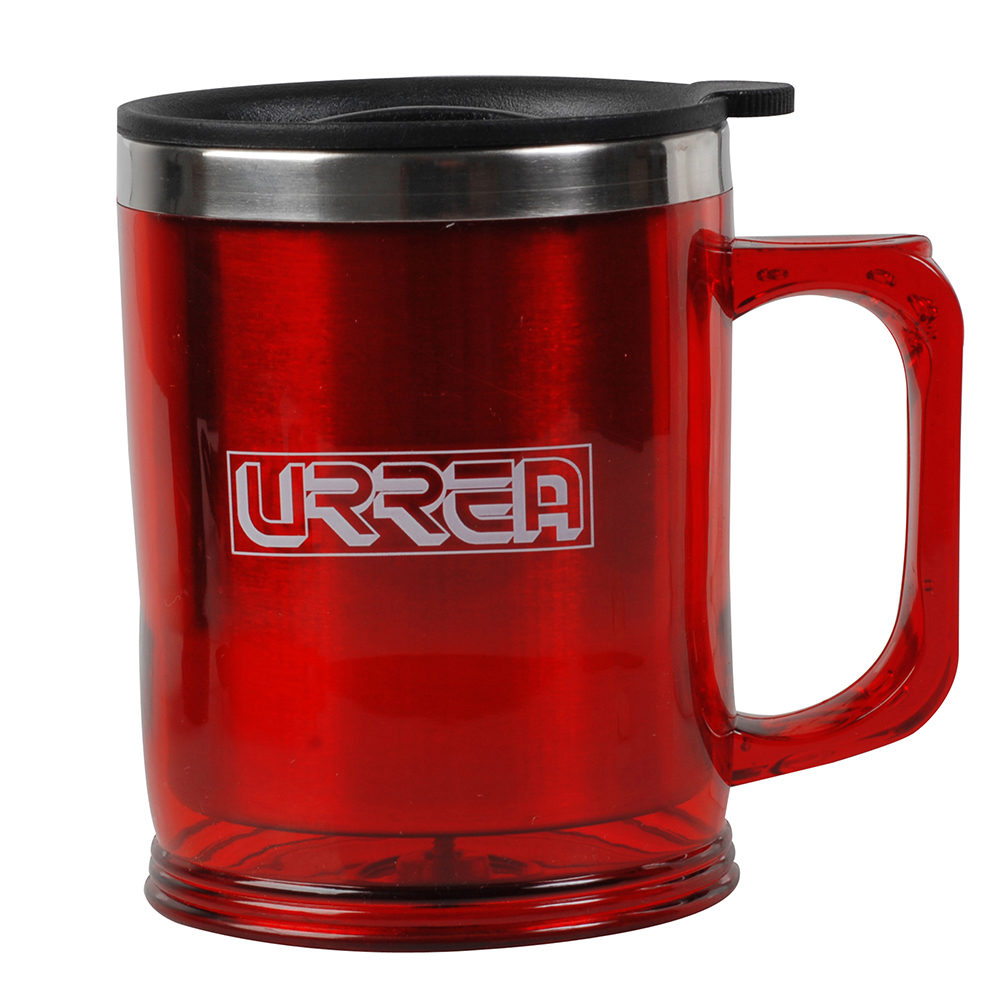Taza térmica color rojo fabricada de aluminio, Urrea