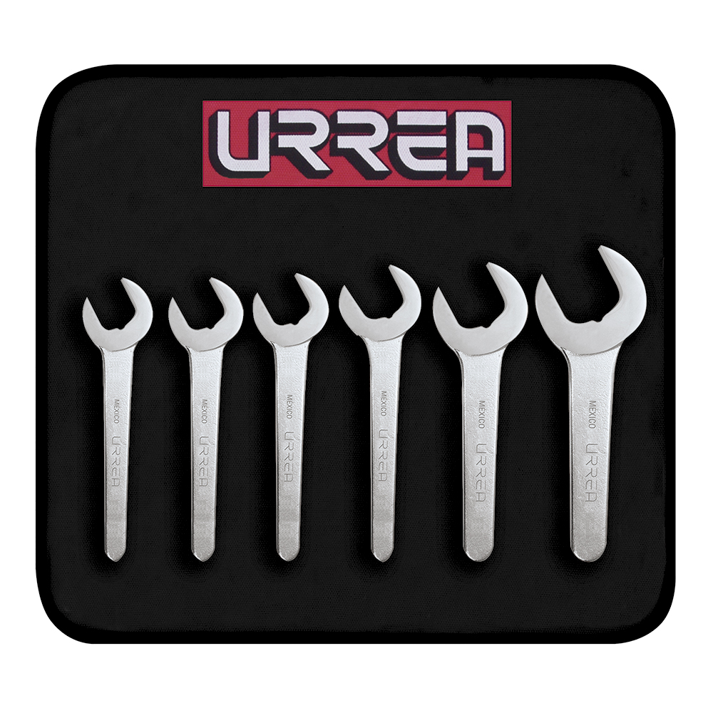 Juego de 6 llaves de servicio satinadas métricas, Urrea