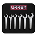 Juego de 6 llaves de servicio satinadas métricas, Urrea