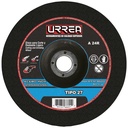 Disco abrasivo tipo 27 para acero inoxidable 4-1/2" x 1/4", Urrea