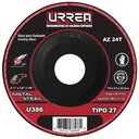 Disco abrasivo tipo 27 para metal 4-1/2" x 1/4", Urrea