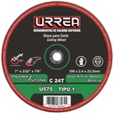 Disco abrasivo tipo 1 para piedra 7" x 3/32", Urrea