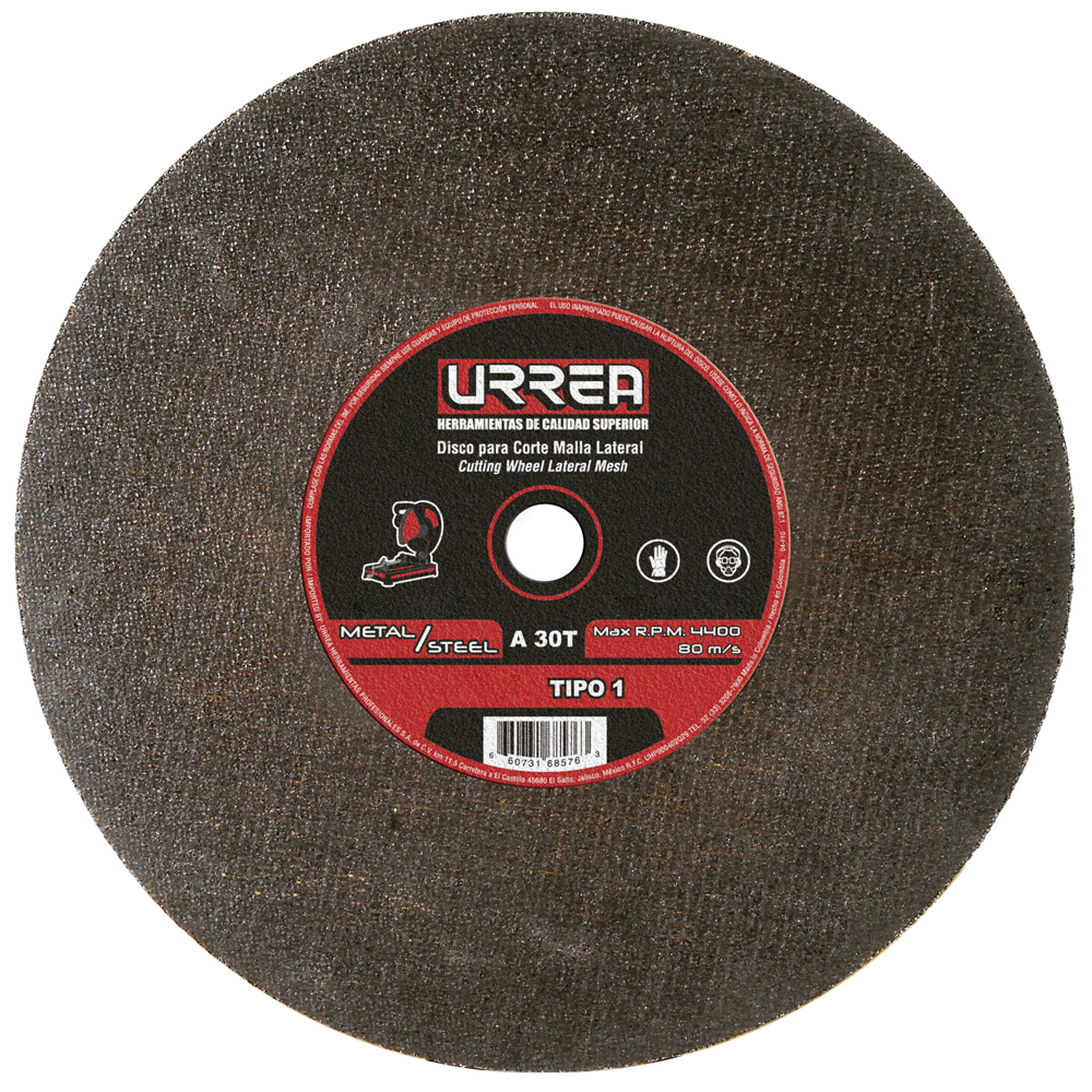 Disco abrasivo tipo 1 para metal 4-1/2" x 1/16", Urrea