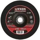Disco abrasivo tipo 27 para metal 7" x 1/8", Urrea