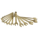 Juego de 15 llaves combinadas de bronce-aluminio antichispa métricas, 12 puntas, Urrea