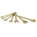 Juego de 7 llaves combinadas de bronce-aluminio antichispa en pulgadas, 12 puntas, Urrea