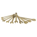Juego de 10 llaves combinadas de bronce-aluminio antichispa métricas, 12 puntas, Urrea