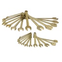 Juego de 26 llaves combinadas de bronce-aluminio antichispa métricas, 12 puntas, Urrea