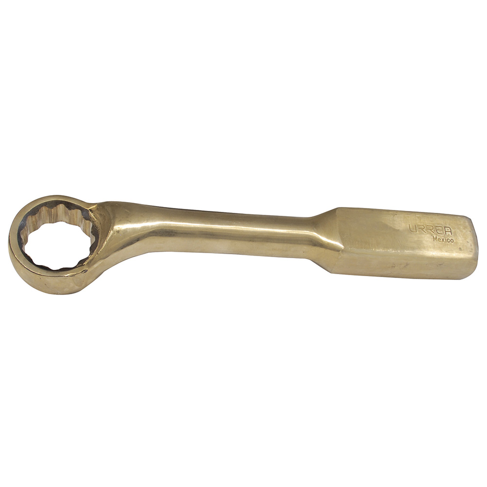 Llave de golpe acodada de bronce aluminio antichispa en pulgadas, 12 puntas, 1-5/8", Urrea