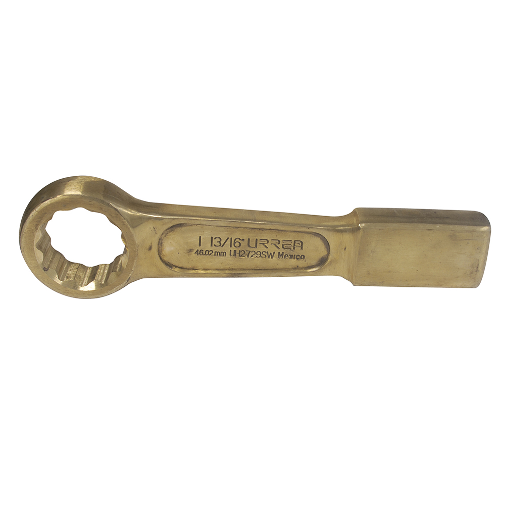 Llave de golpe plana de bronce-aluminio antichispa en pulgadas, 12 puntas, 1-13/16", Urrea