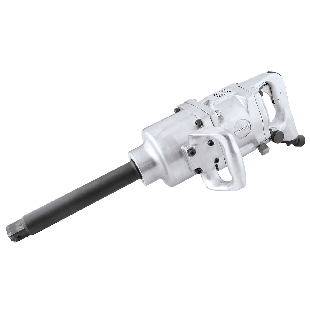 Pistola de impacto neumática cuadro de 1" 2,500 Ft-lb con extensión 8" sistema twin hammer, Urrea