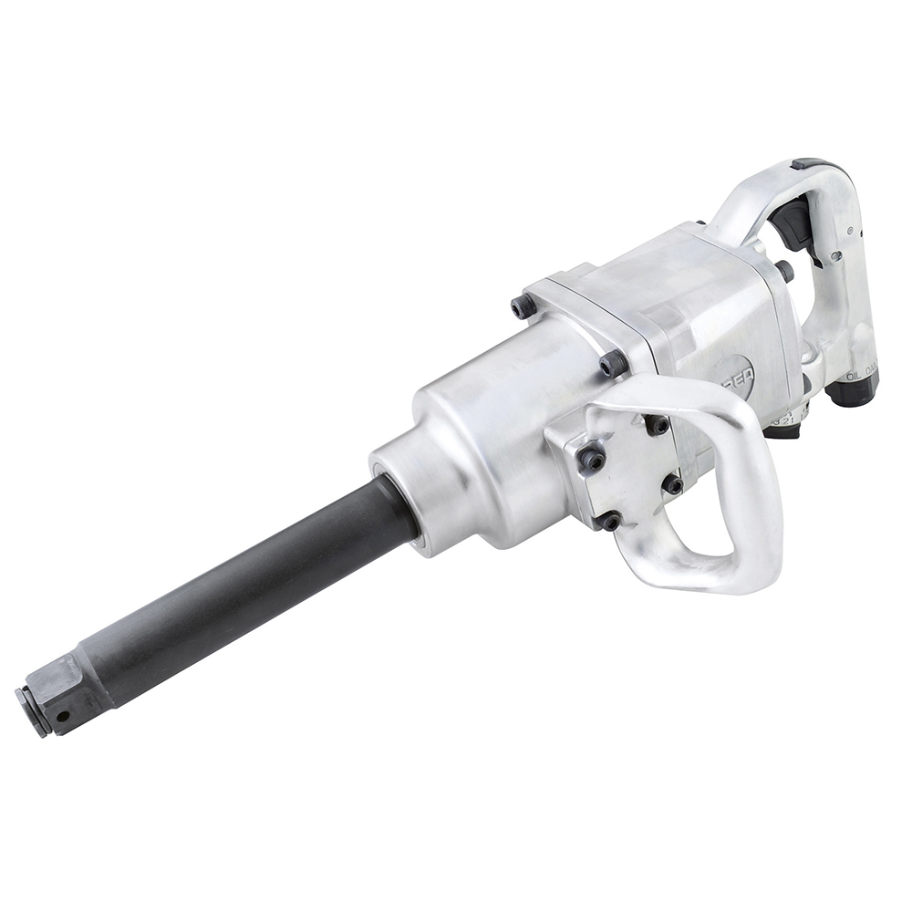 Pistola de impacto neumática cuadro de 1" 1,500 Ft-lb con extensión 6" sistema twin hammer, Urrea
