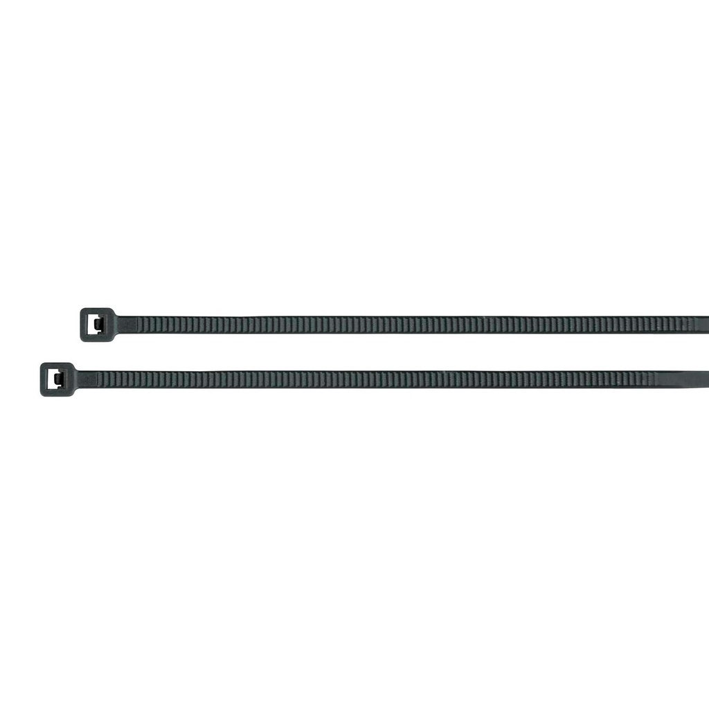44322 / Bolsa con 100 cinchos plásticos 18 lb, 200x2.5 mm, negros, Volteck