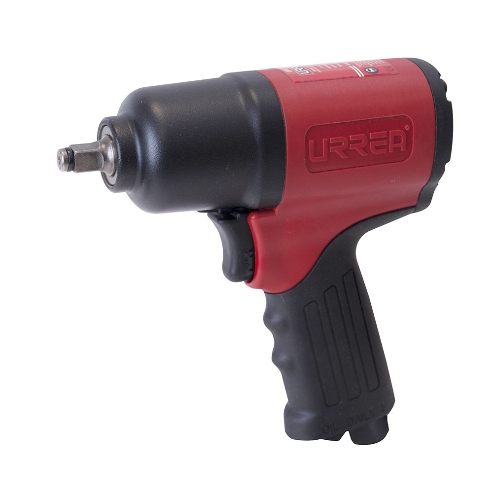 Pistola de impacto neumática cuadro de 3/8" 280 Ft-lb composite sistema twin hammer, Urrea