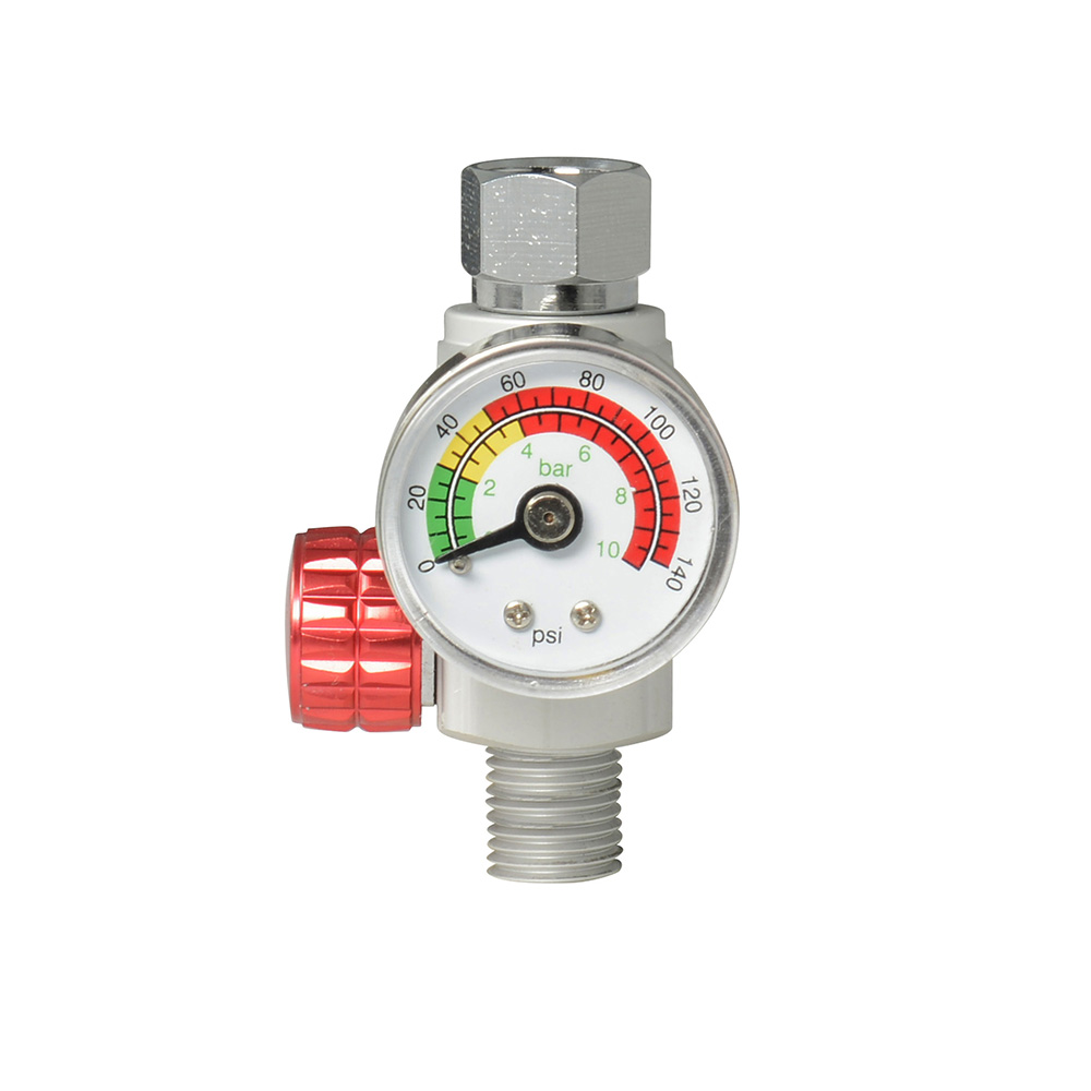 Regulador de aire con manómetro 1/4" NPT, 140 PSI, Urrea