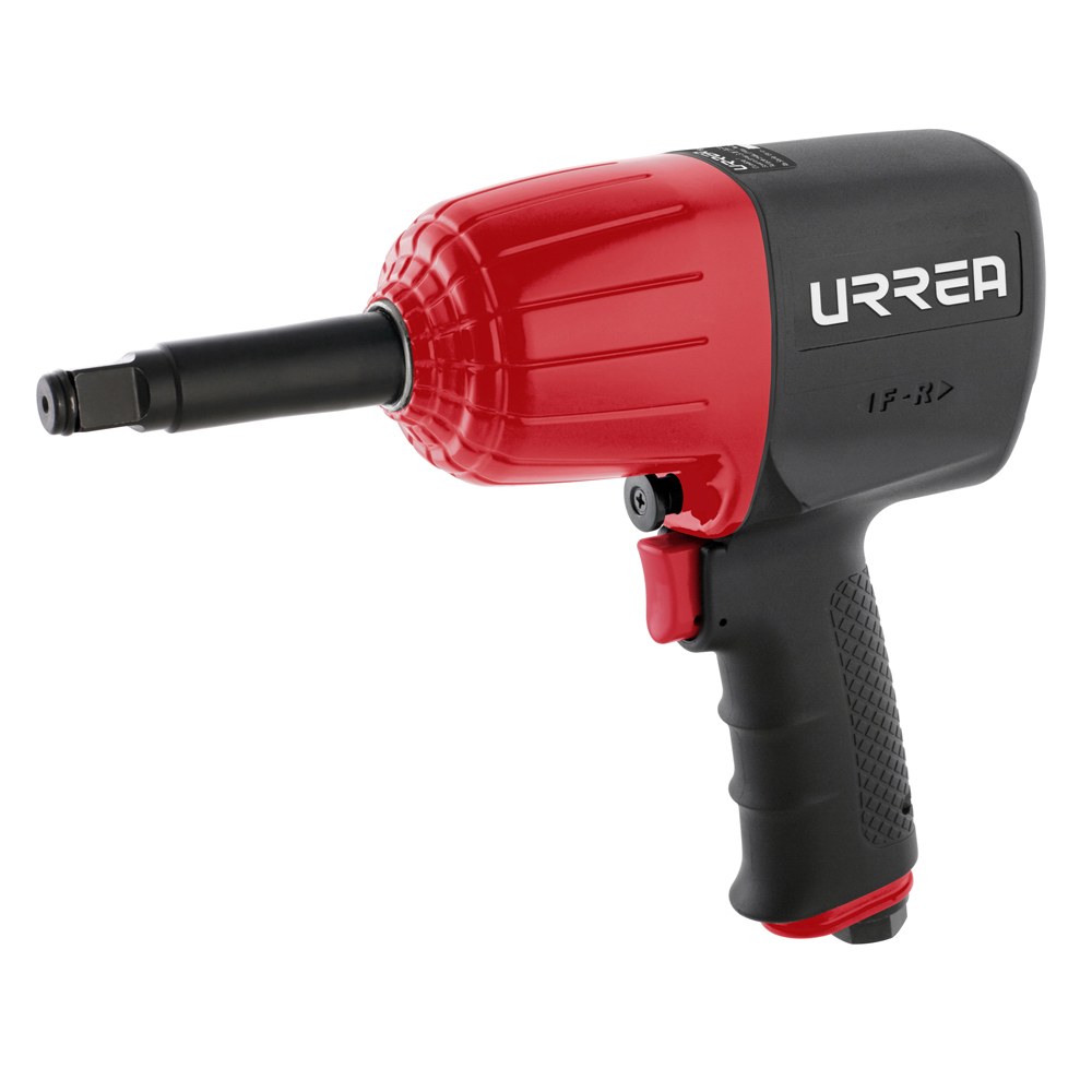 Pistola de impacto neumática cuadro de 1/2" 1,000 Ft-lb largo composite sistema twin hamme, Urrea