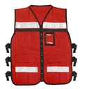 Chaleco de seguridad tipo supervisor abierto con reflejante rojo M, Urrea