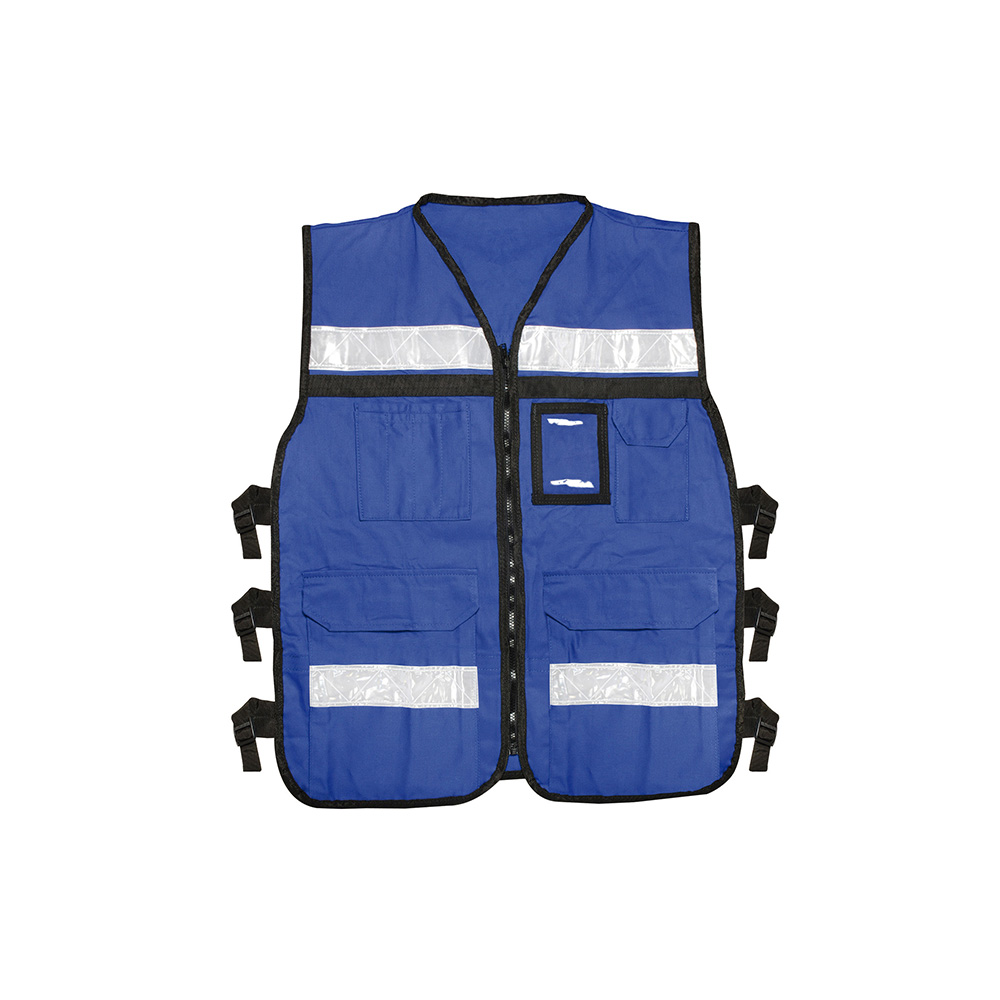 Chaleco de seguridad tipo supervisor abierto con reflejante azul EEG, Urrea