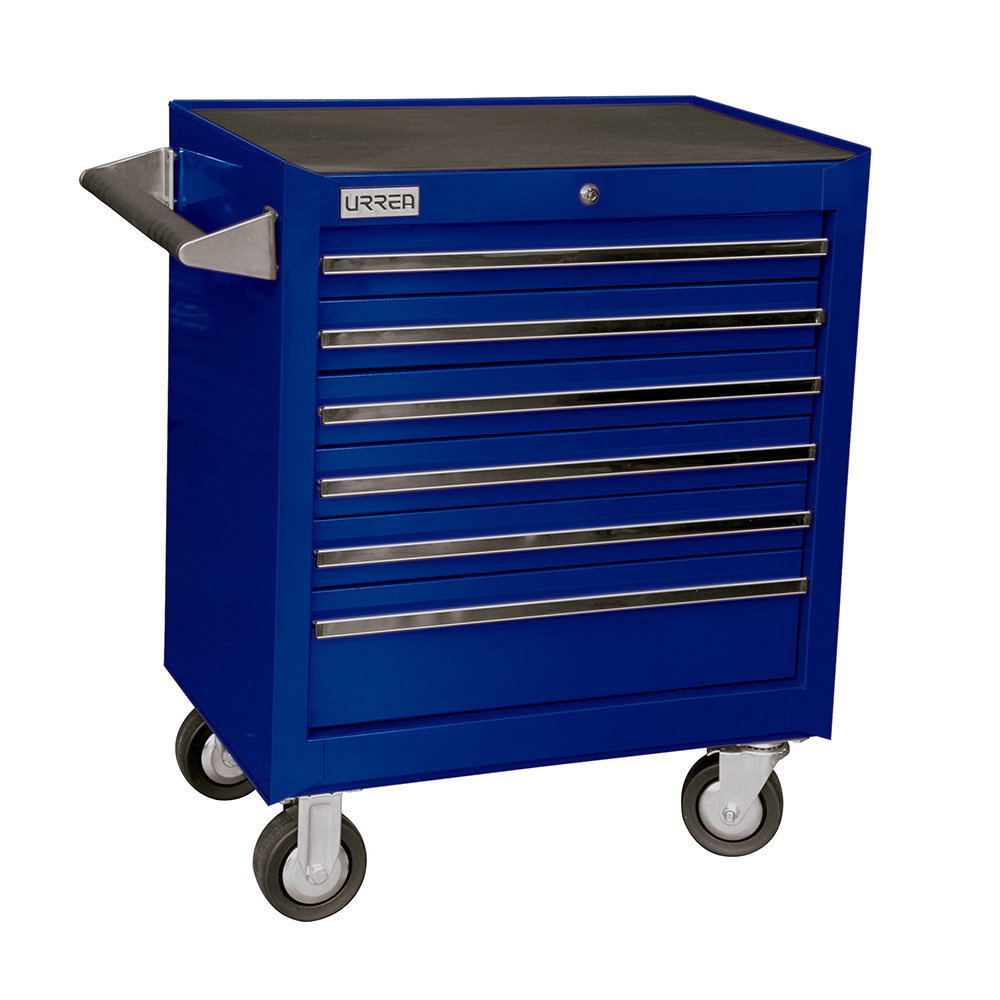 Gabinete móvil 6 gavetas 27" azul serie X, Urrea