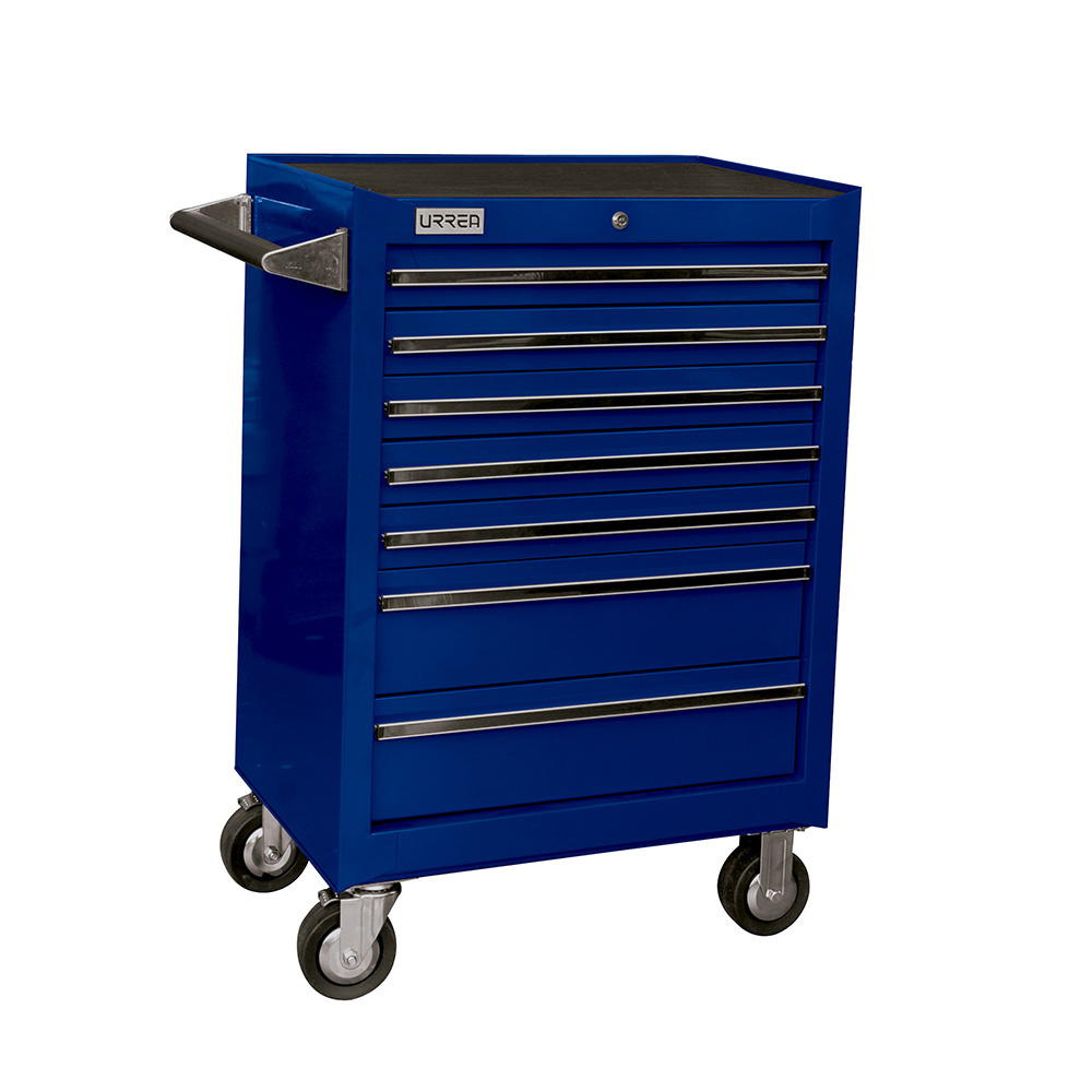 Gabinete móvil 7 gavetas 27" azul serie X, Urrea