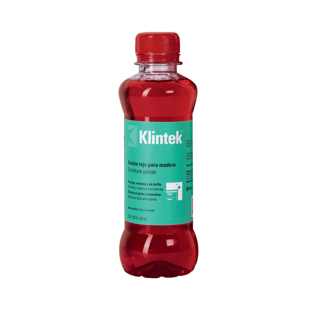 57070 / Aceite rojo para muebles, 240 ml, Klintek
