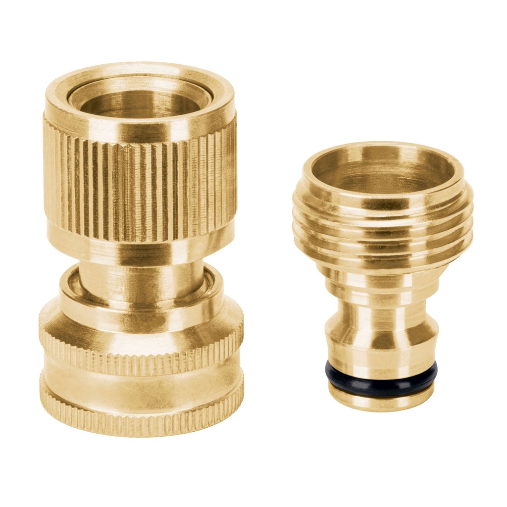 101599 / Conector 3/4' rápido de latón manguera-acc. sistema click, Truper