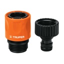 12724 / Conector 3/4' rápido de ABS grifo-manguera sistema click, Truper