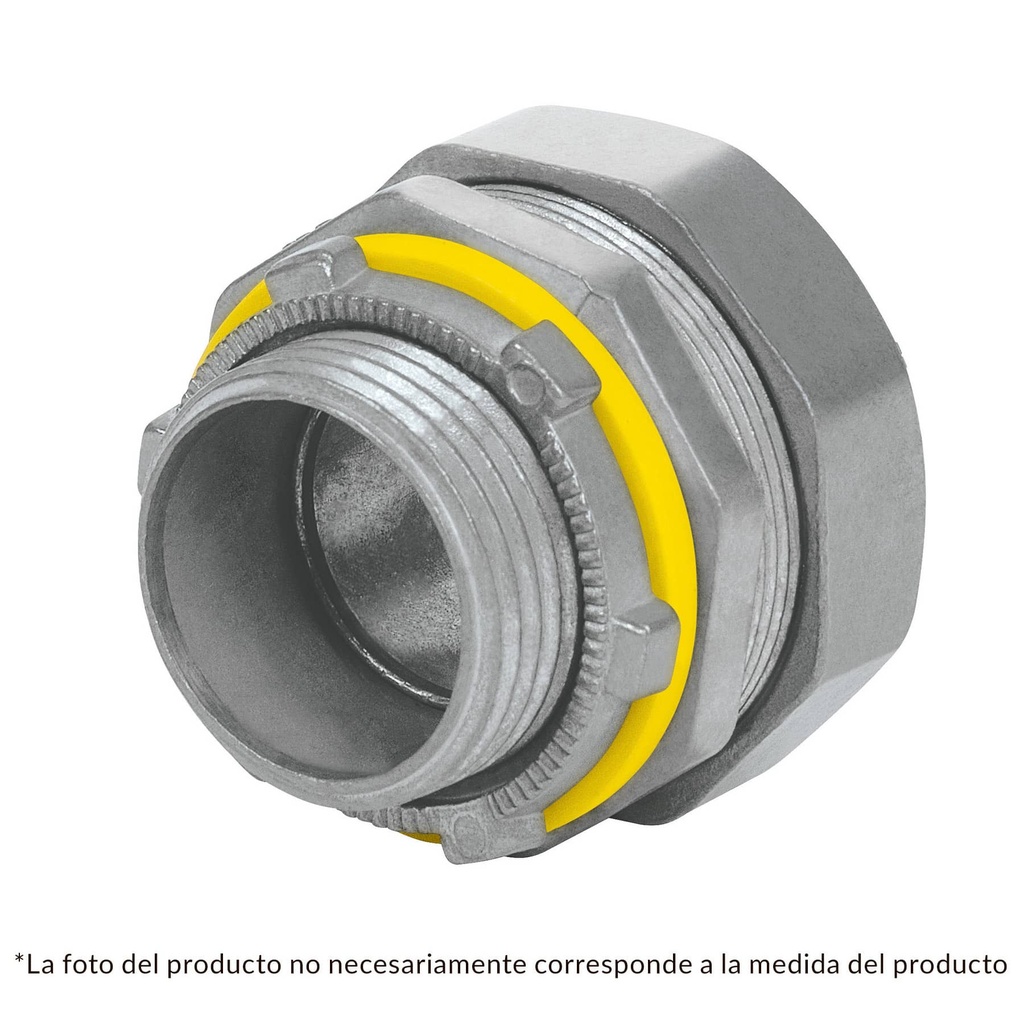46930 / Conector recto 1/2' para tubo liquid tight, Volteck