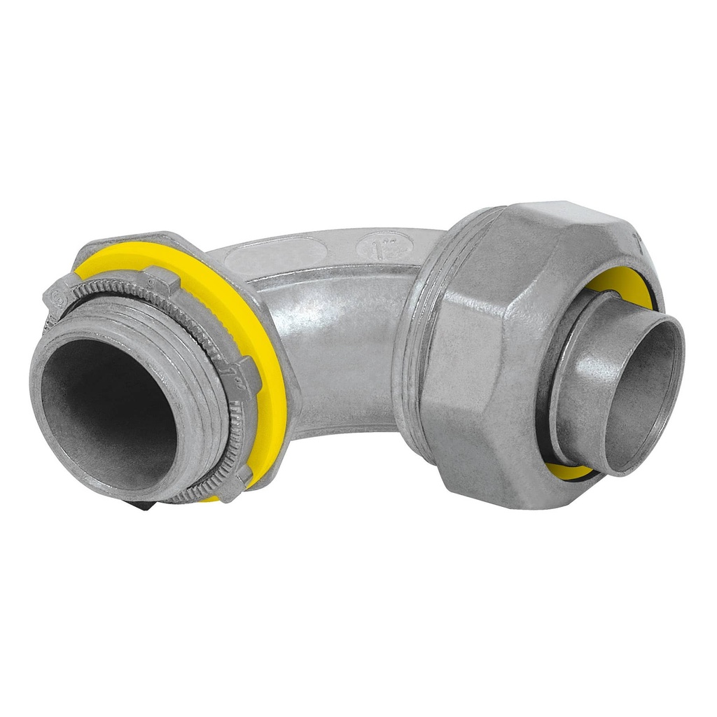 46935 / Conector curvo de 1' para tubo liquid tight, Volteck