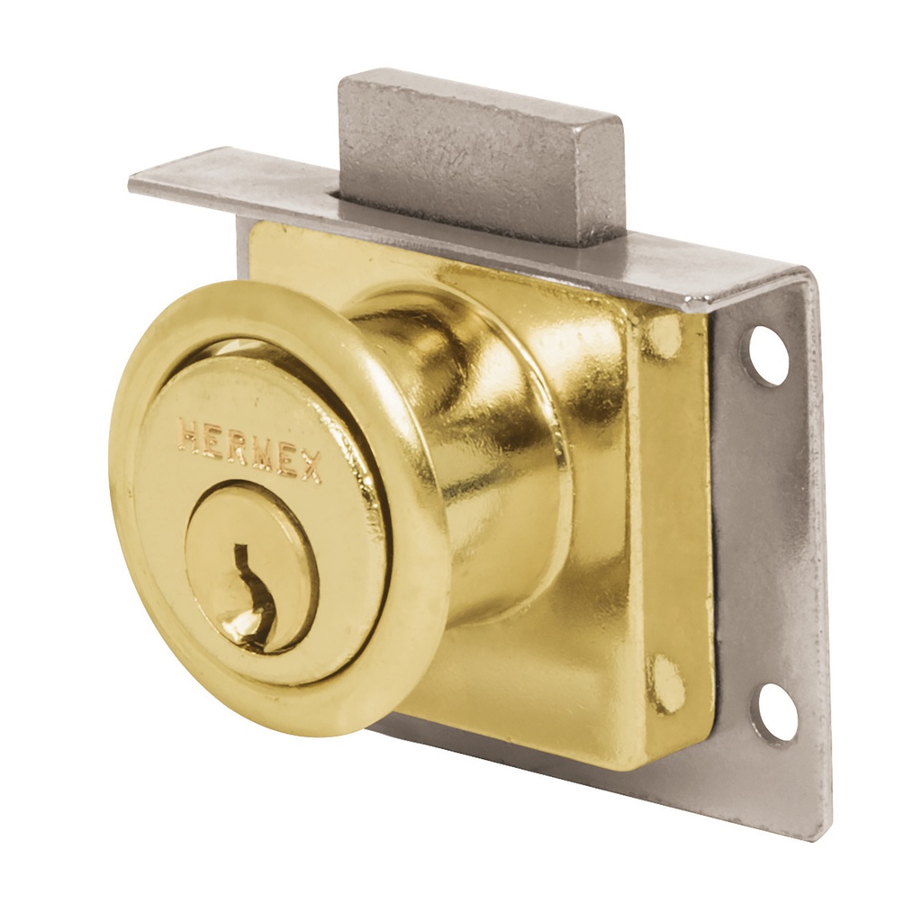 43565 / Cerradura para mueble, modelo 24, latón, Hermex