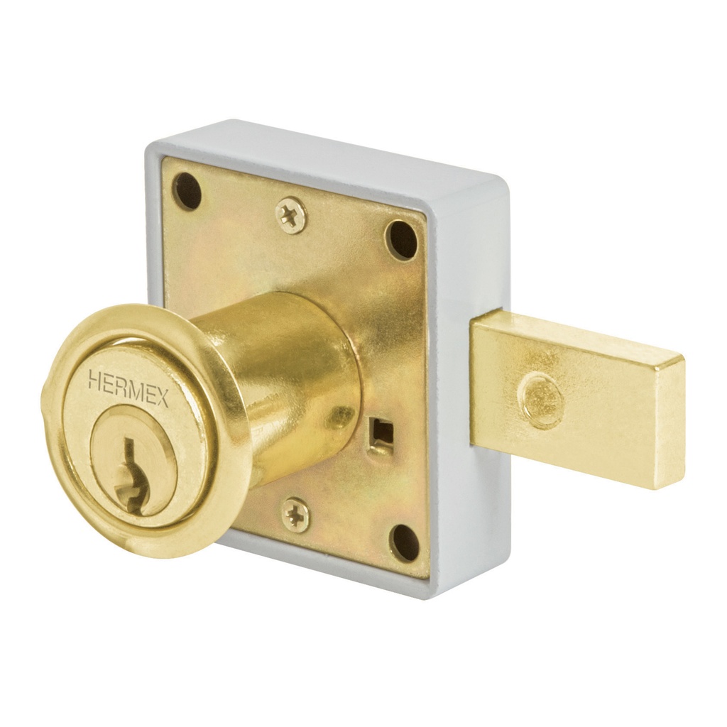 43568 / Cerradura para mueble, modelo 26, latón, Hermex