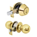 23619 / Combo cerraduras, llave-llave, latón brillante, Hemex Basic, Hermex