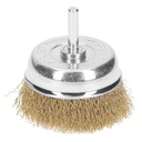 11572 / Carda de copa 2-3/4' alambre grueso para taladro, Truper