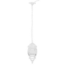 47296 / Arbotante tipo farol tradicional colgante p/exterior, blanco, Volteck