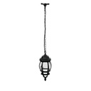 47297 / Arbotante tipo farol tradicional colgante p/exterior, negro, Volteck