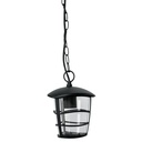 45094 / Arbotante tipo farol moderno colgante para exteriores, negro, Volteck