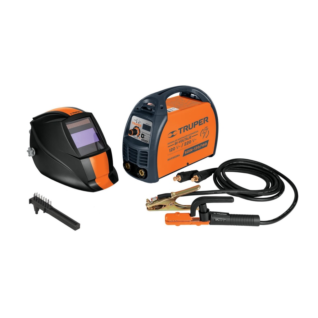 15139 / Combo soldadora inversora SOIN-120/160 y Careta CAREL-913X, Truper